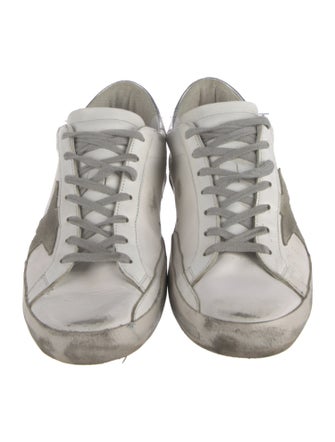 Golden Goose Leather Printed Sneakers