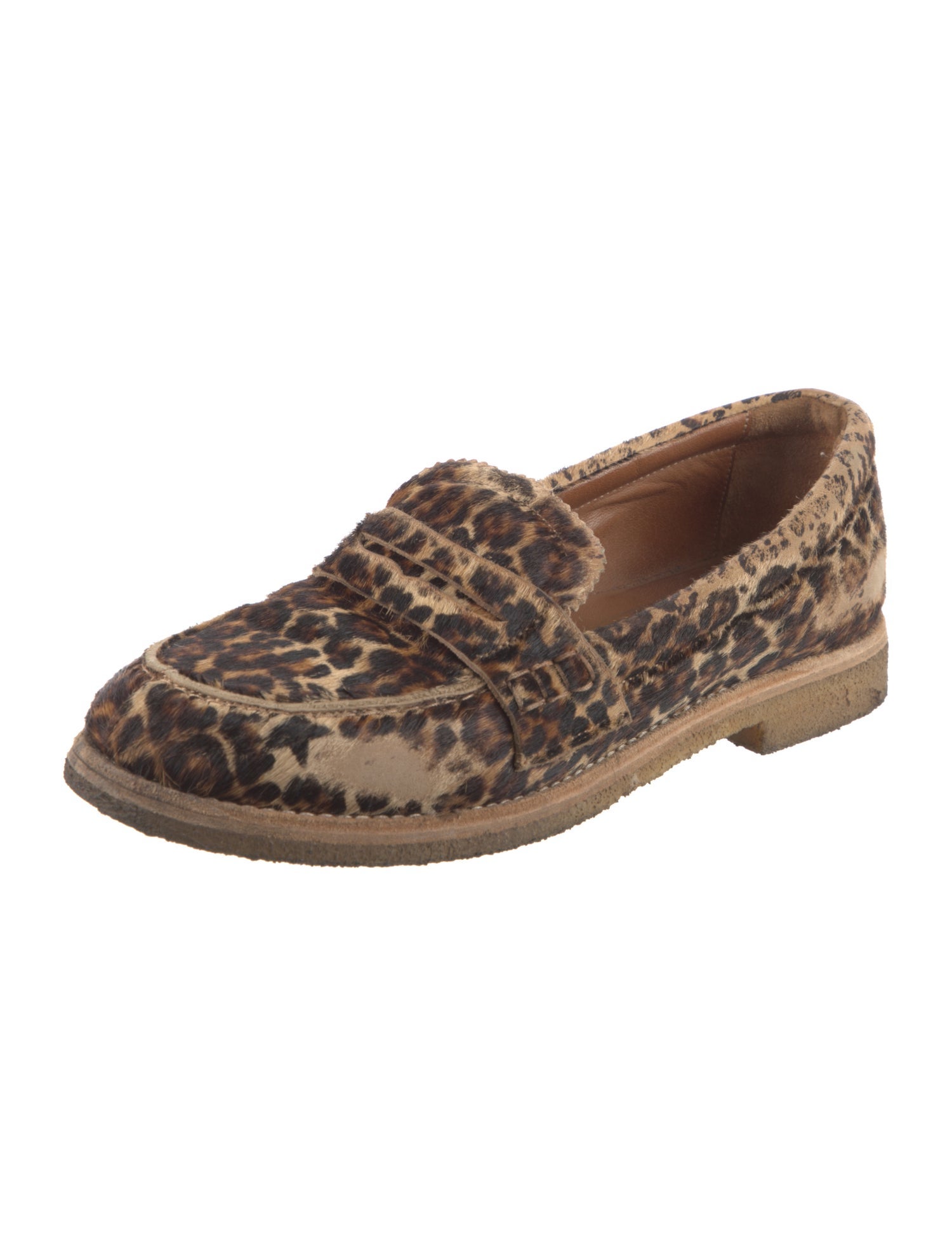 Golden Goose Ponyhair Animal Print Loafers