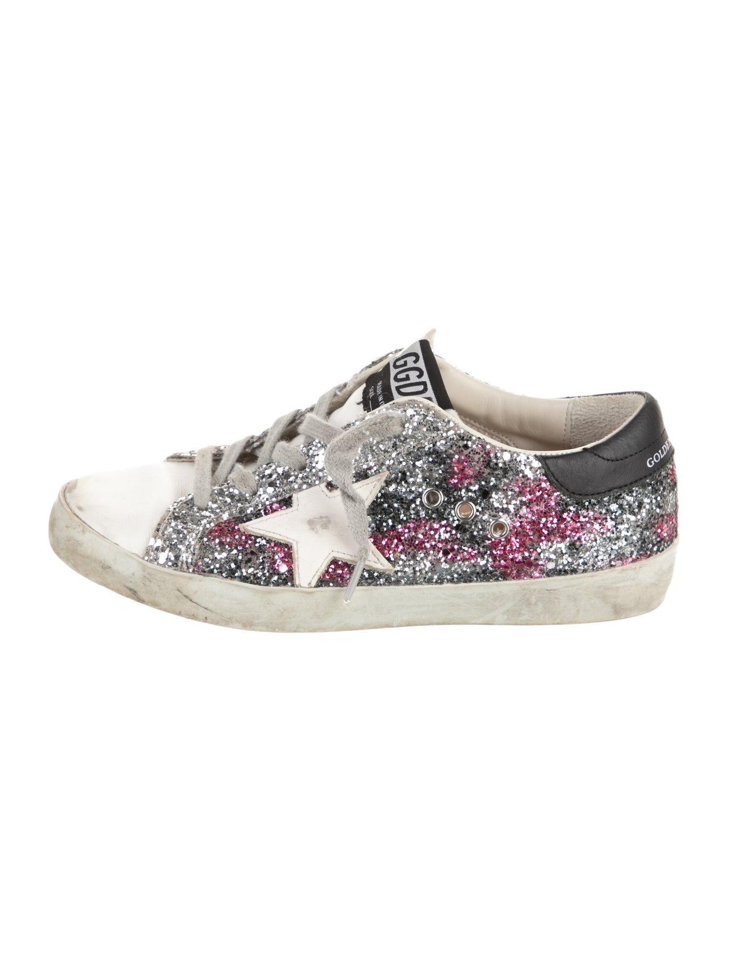 Golden Goose Girls' Super-Star Glitter Sneakers