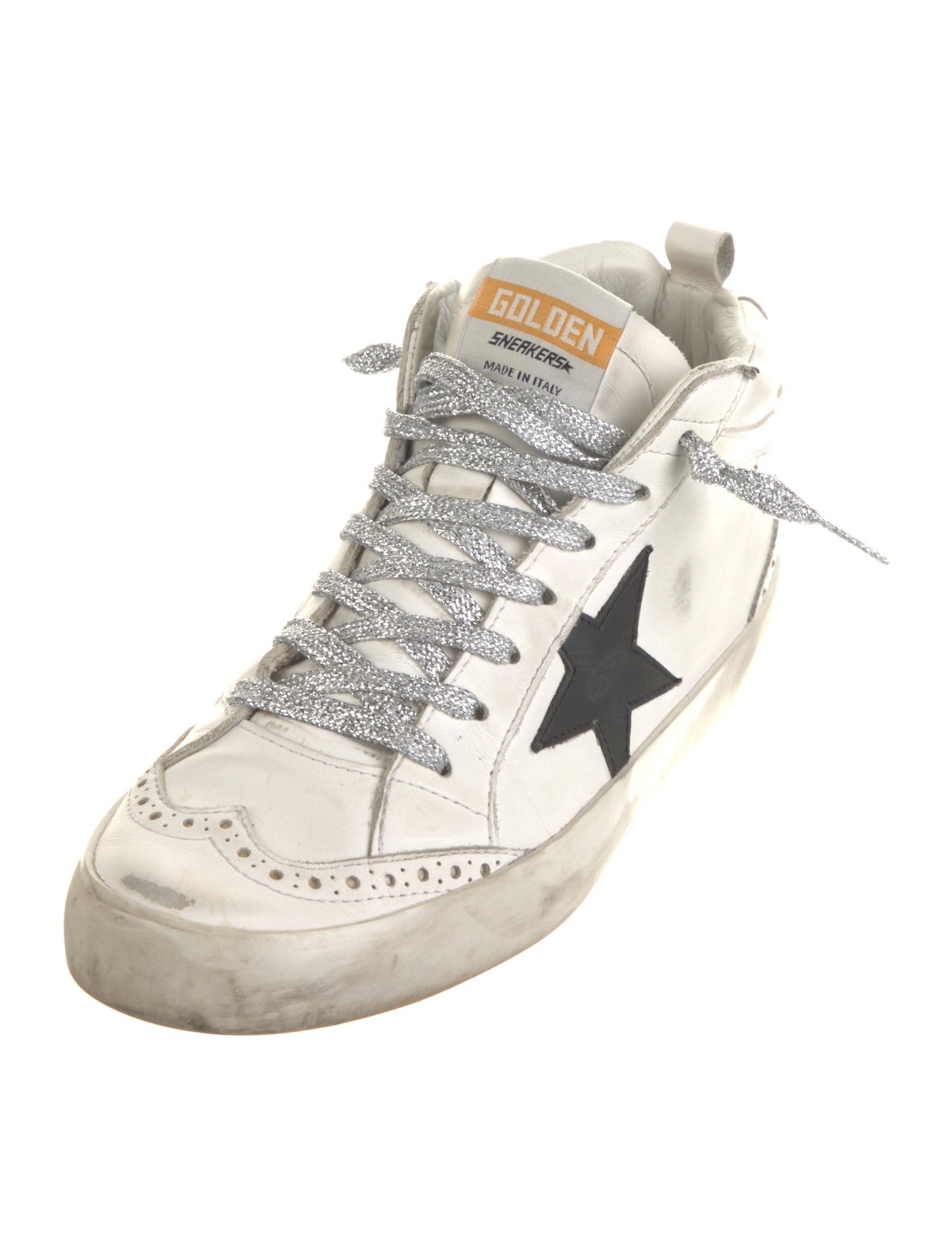 Golden Goose Leather Distressed Accents Sneakers