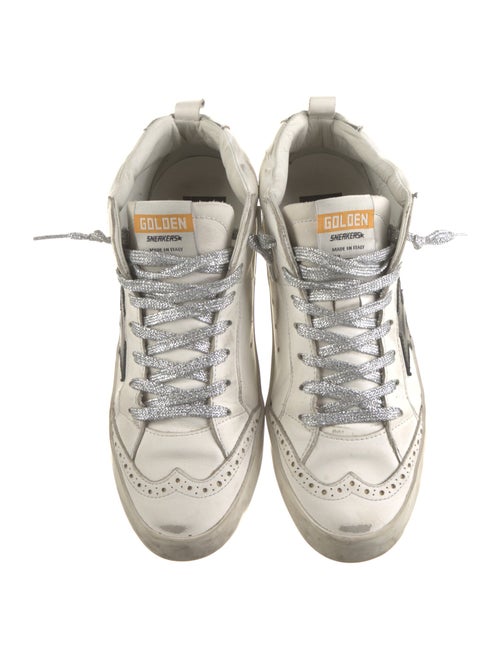 Golden Goose Leather Distressed Accents Sneakers