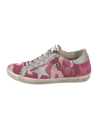Golden Goose Canvas Printed Sneakers