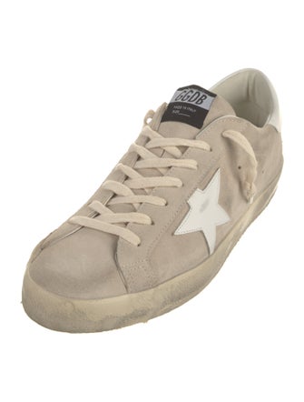 Golden Goose Leather Colorblock Pattern Sneakers