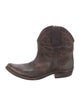 Golden Goose Leather Distressed Accents Western Boots