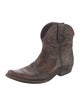 Golden Goose Leather Distressed Accents Western Boots