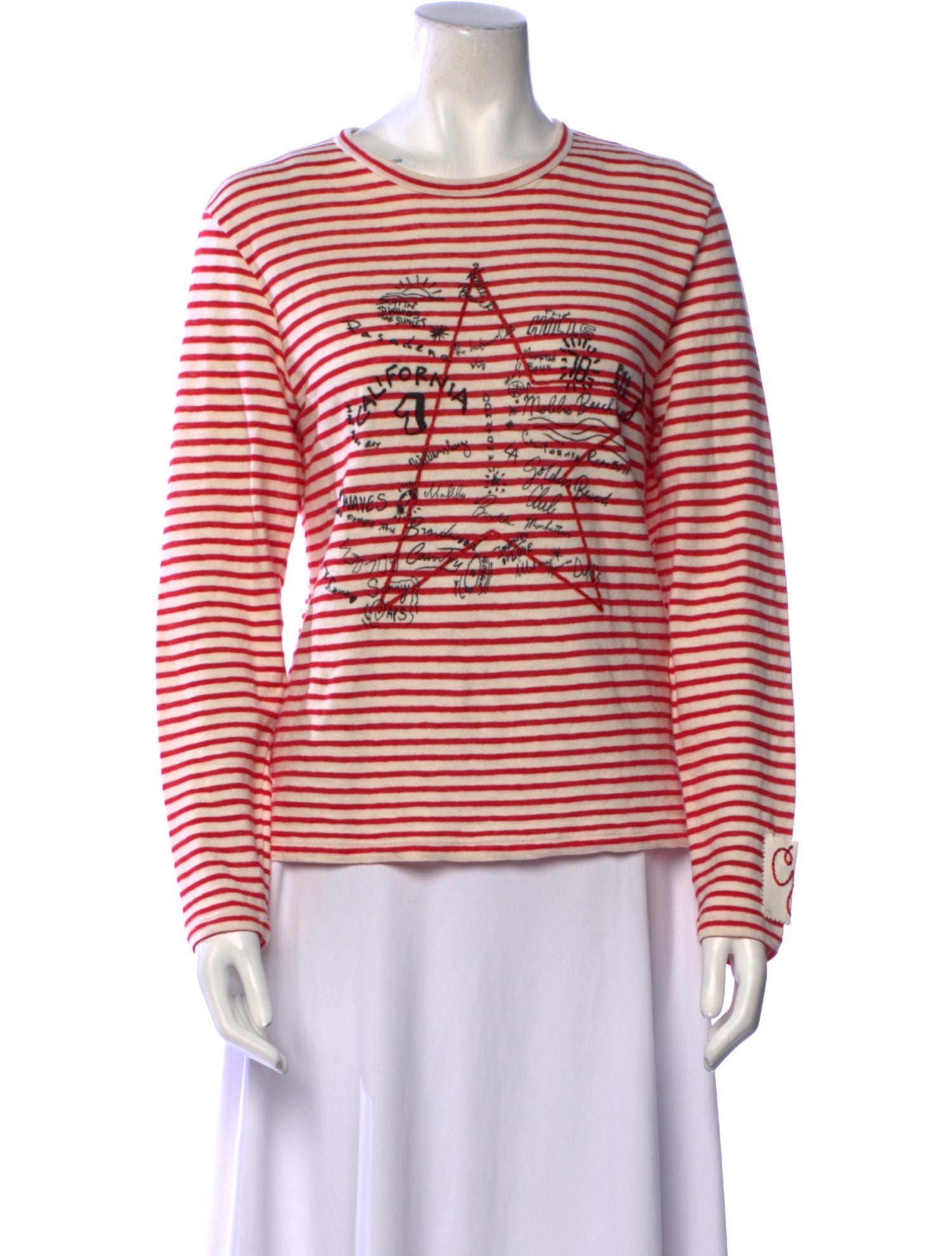 Golden Goose Striped Crew Neck Sweatshirt