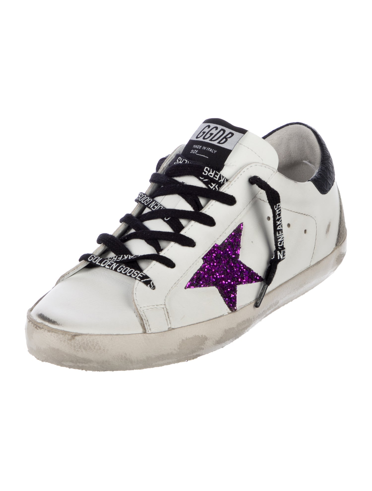 Golden Goose Leather Printed Sneakers
