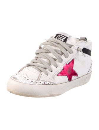 Golden Goose Leather Lasercut Accents Sneakers