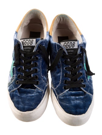 Golden Goose Velvet Printed Sneakers