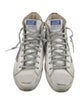 Golden Goose Leather Printed Sneakers