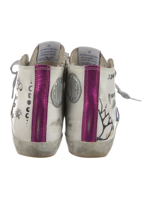 Golden Goose Leather Printed Sneakers