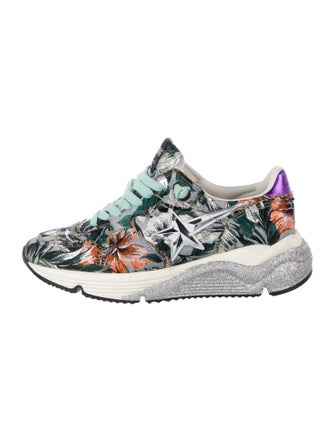 Golden Goose Canvas Printed Athletic Sneakers
