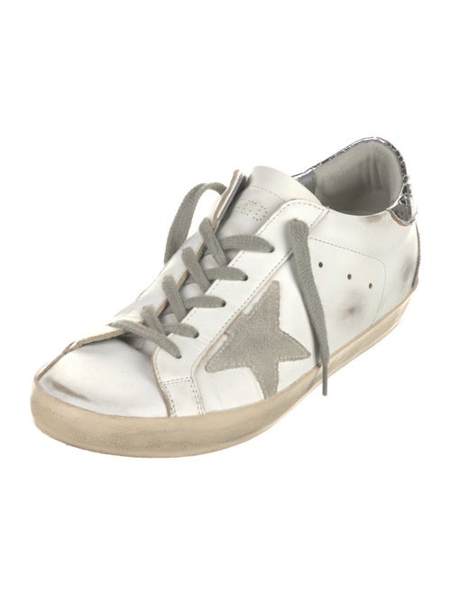 Golden Goose Leather Printed Sneakers