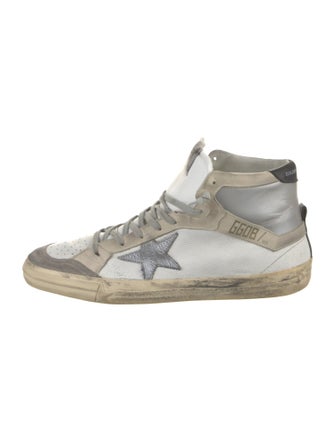 Golden Goose Leather Printed Sneakers