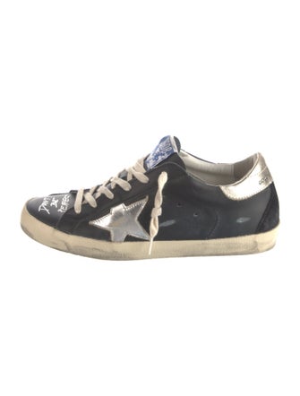 Golden Goose Leather Printed Sneakers