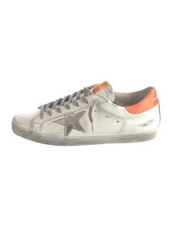 Golden Goose Leather Whipstitch Trim Sneakers