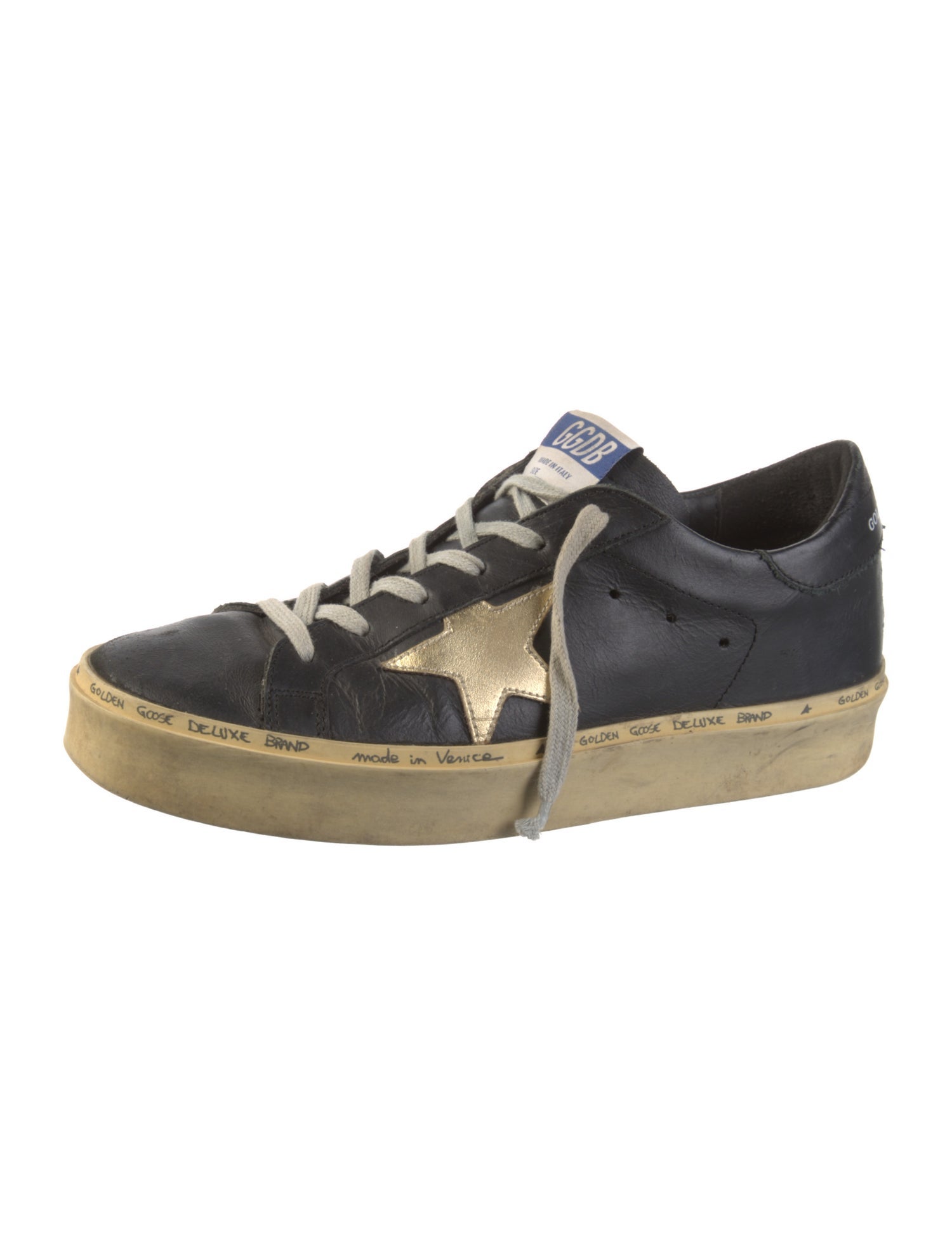 Golden Goose Leather Printed Sneakers