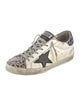 Golden Goose Leather Animal Print Sneakers