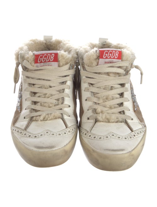Golden Goose Leather Colorblock Pattern Sneakers