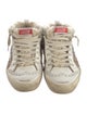 Golden Goose Leather Colorblock Pattern Sneakers