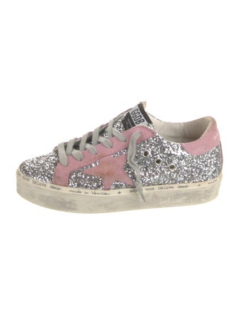 Golden Goose Glitter Colorblock Pattern Sneakers