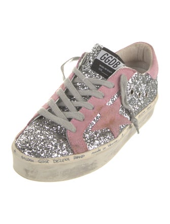 Golden Goose Glitter Colorblock Pattern Sneakers