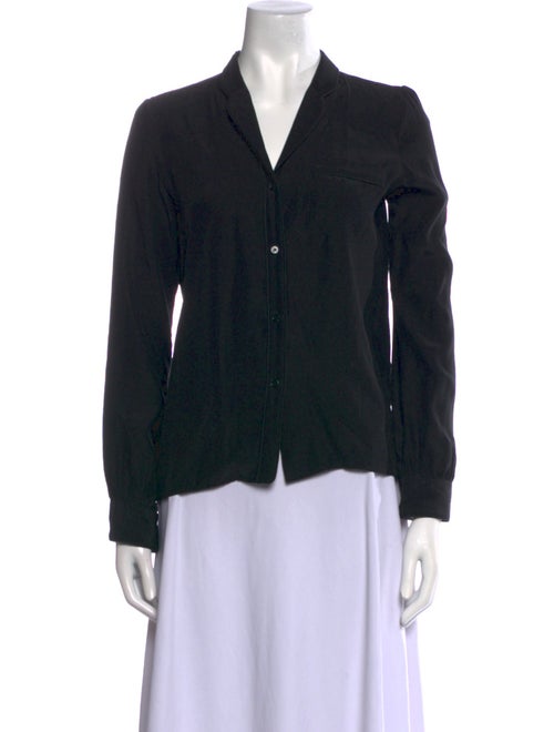 Golden Goose V-Neck Long Sleeve Button-Up Top