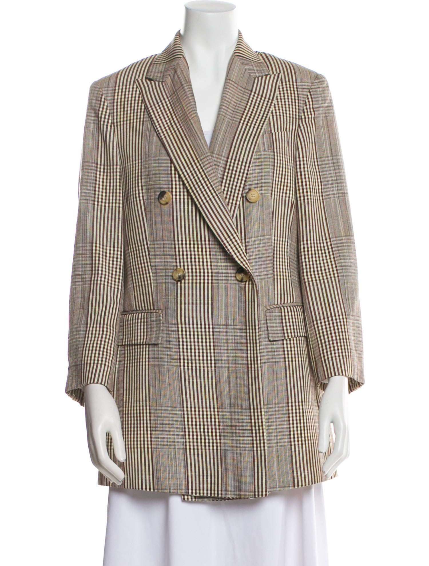 Golden Goose Plaid Print Blazer