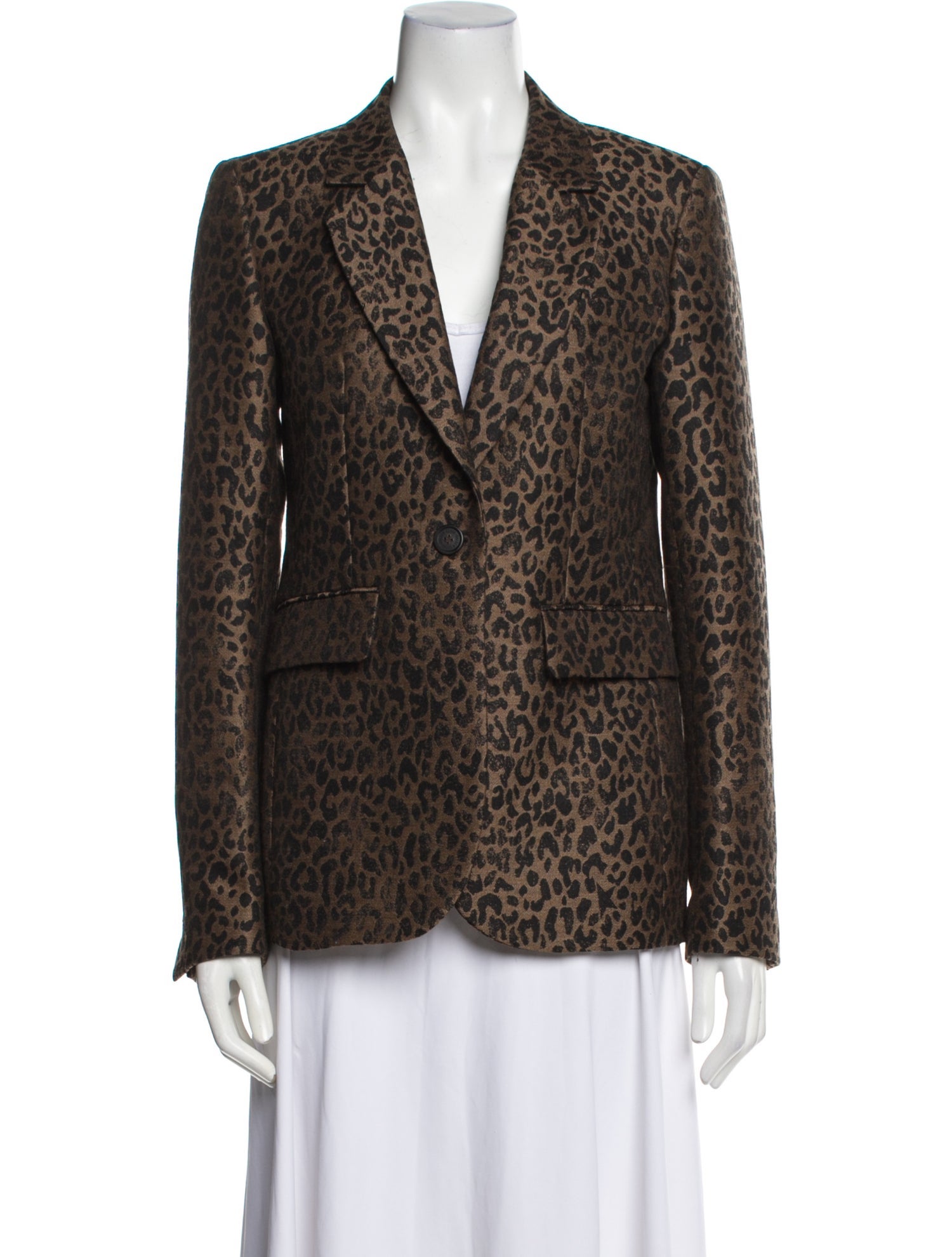 Golden Goose Virgin Wool Animal Print Blazer
