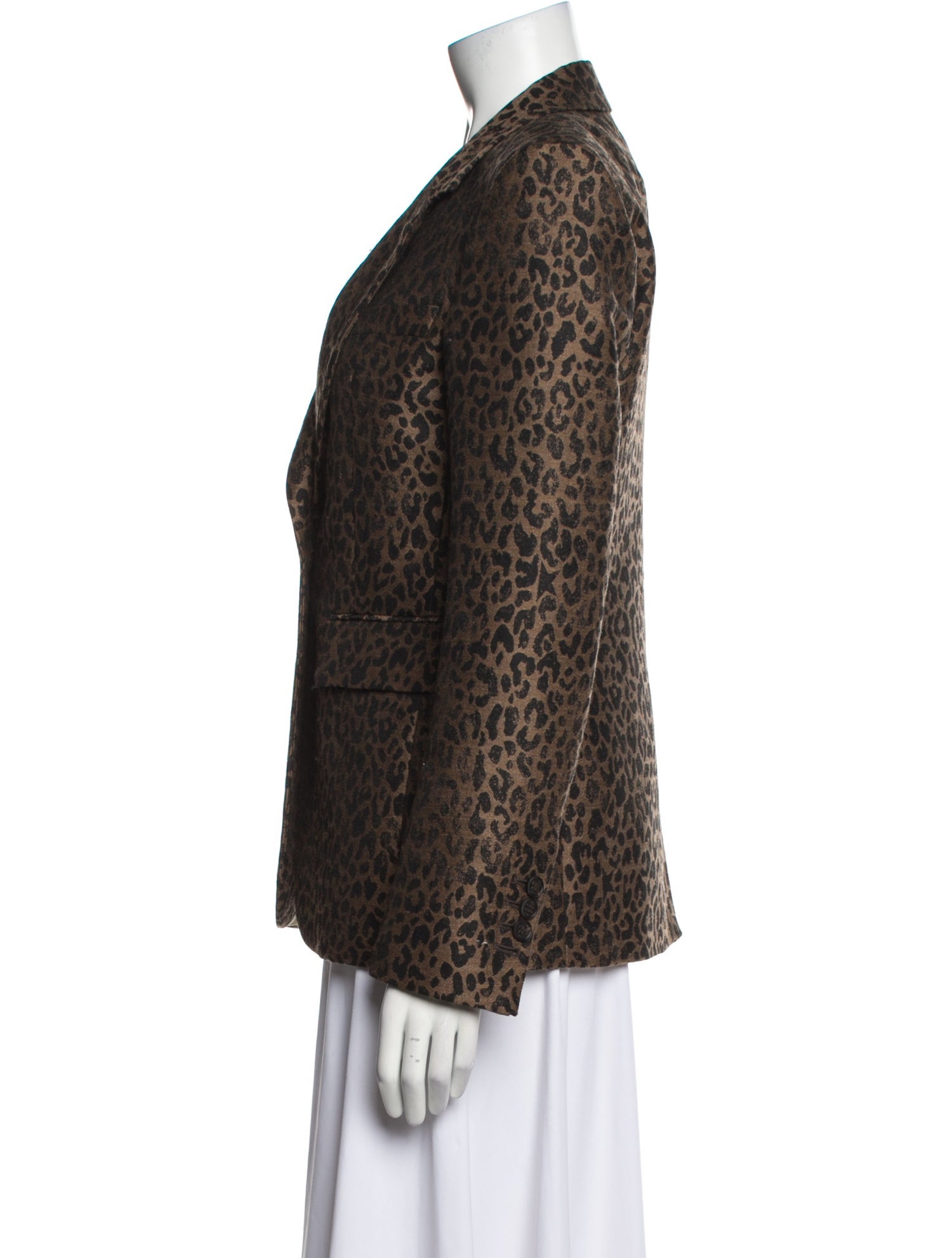 Golden Goose Virgin Wool Animal Print Blazer