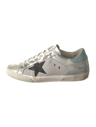 Golden Goose Leather Printed Sneakers