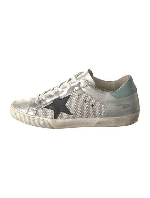 Golden Goose Leather Printed Sneakers