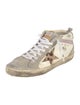 Golden Goose Leather Animal Print Sneakers