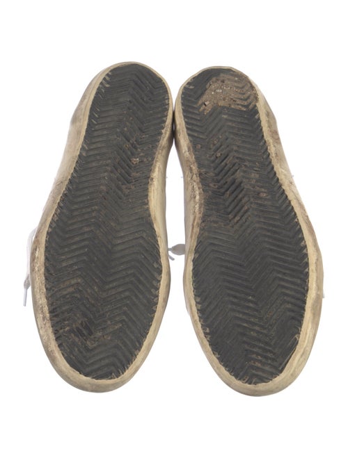 Golden Goose Leather Animal Print Sneakers