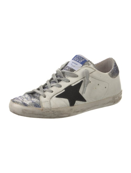 Golden Goose Leather Printed Sneakers