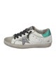 Golden Goose Leather Glitter Accents Sneakers