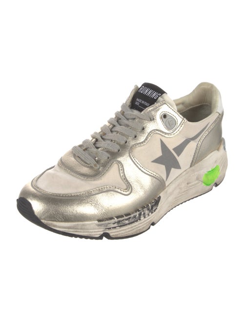 Golden Goose Leather Printed Athletic Sneakers