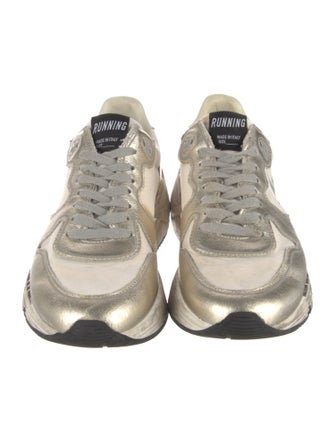Golden Goose Leather Printed Athletic Sneakers