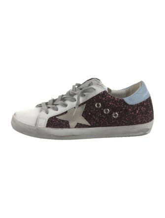 Golden Goose Glitter Printed Sneakers