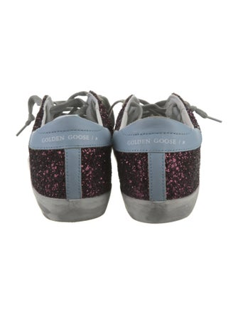 Golden Goose Glitter Printed Sneakers
