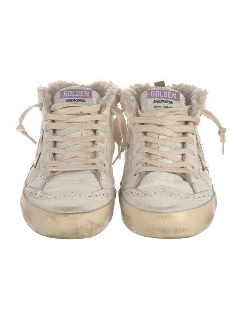 Golden Goose Leather Printed Sneakers