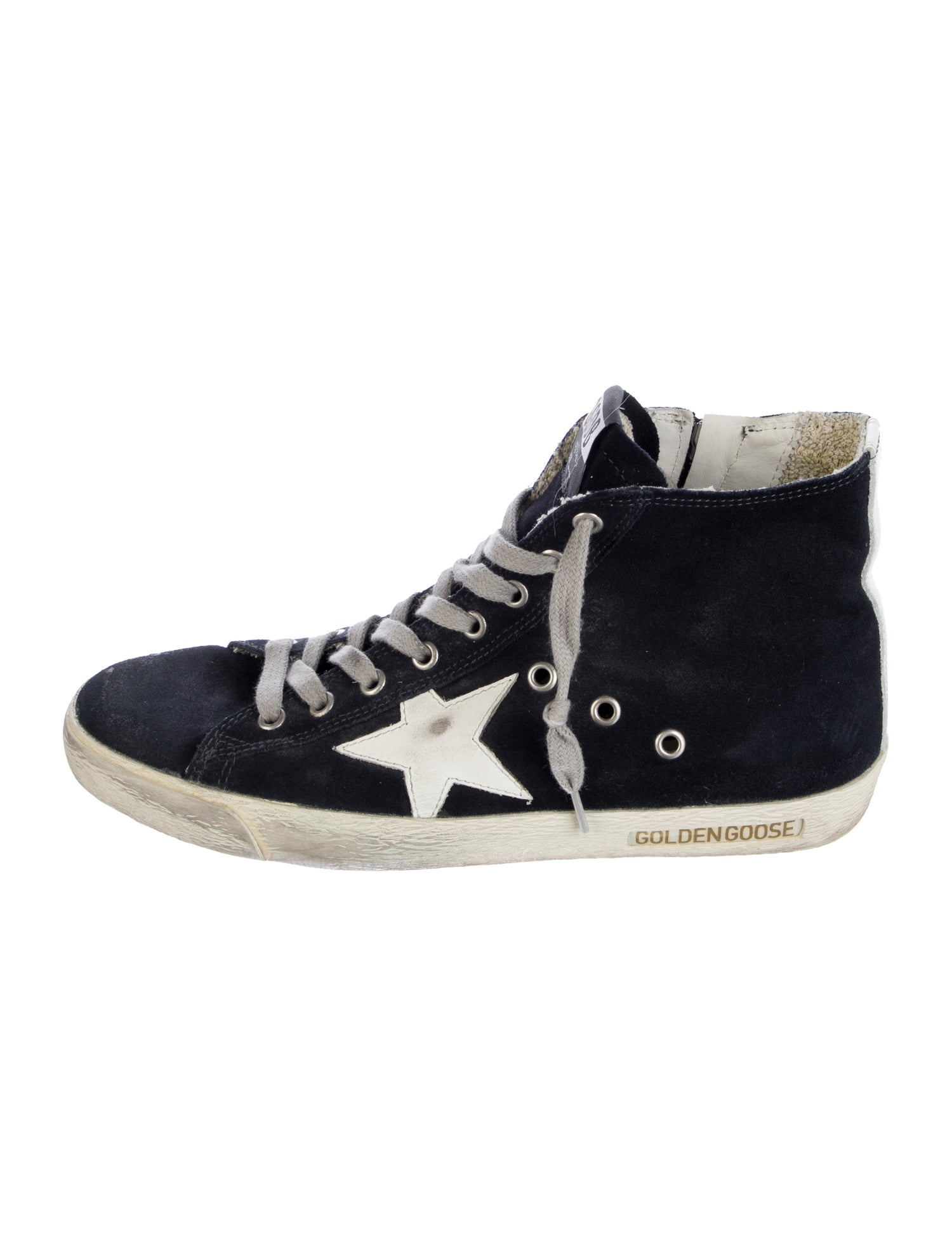 Golden Goose Suede Colorblock Pattern Sneakers