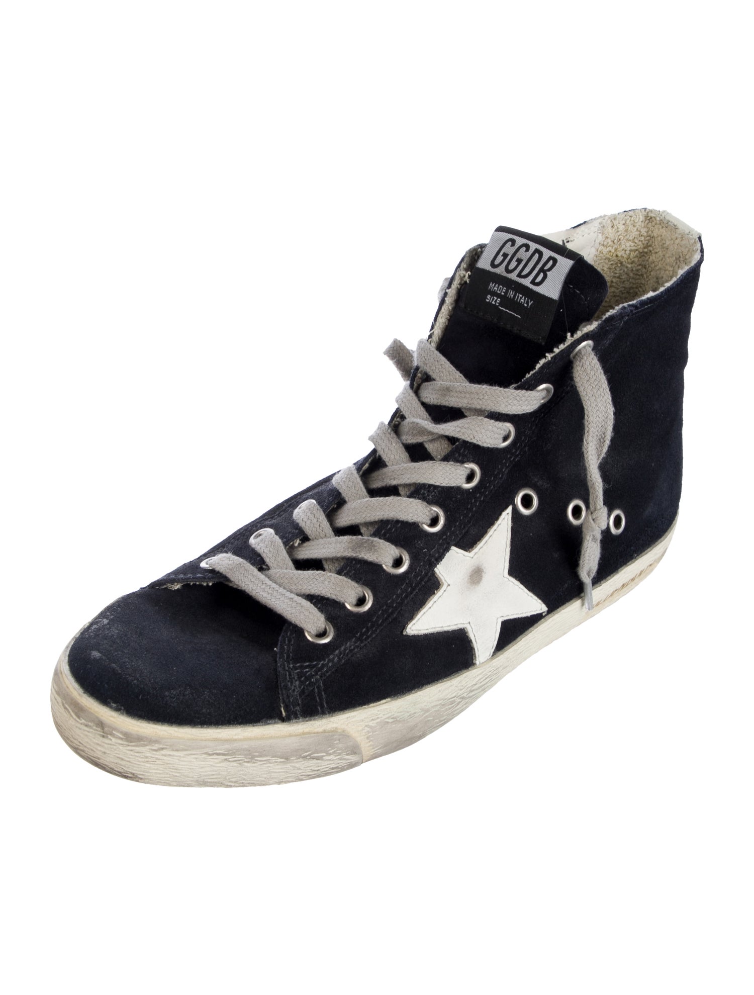 Golden Goose Suede Colorblock Pattern Sneakers