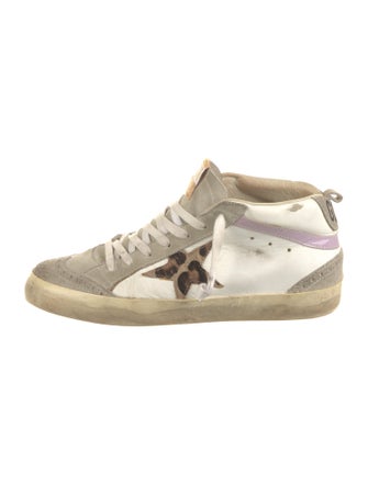 Golden Goose Leather Colorblock Pattern Sneakers