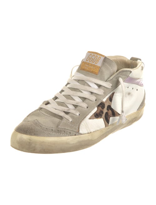 Golden Goose Leather Colorblock Pattern Sneakers