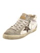 Golden Goose Leather Colorblock Pattern Sneakers