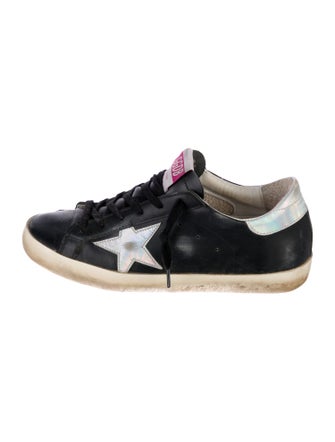 Golden Goose Leather Printed Sneakers