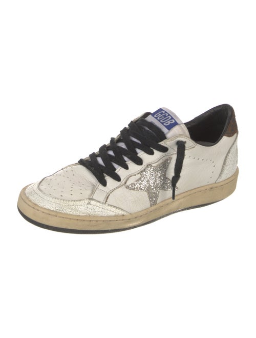 Golden Goose Leather Printed Sneakers