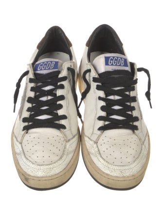 Golden Goose Leather Printed Sneakers