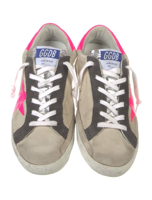 Golden Goose Suede Colorblock Pattern Sneakers